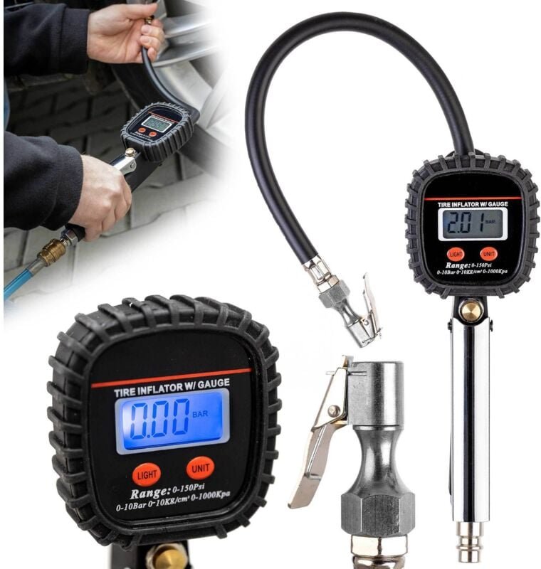 Thumbnail - Reifenfüllpistole Mit Digitalen Manometer