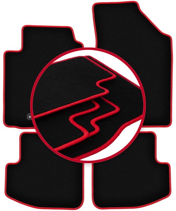 CARLUX-RED Autofußmatten für: Toyota Yaris I 3-Türer (1999-2005)