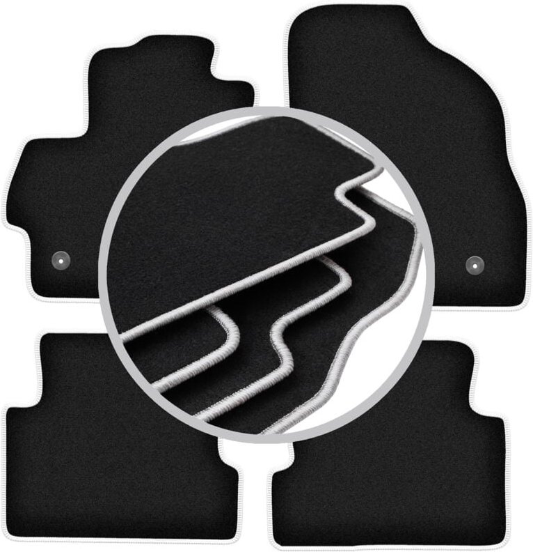 CARLUX-SILVER Autofußmatten für: Mazda 3 II BL Fließheck, Limousine (2008-2013)