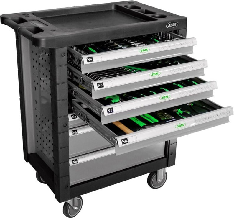 Werkzeugwagen 7 schubladen grau JBM 53661