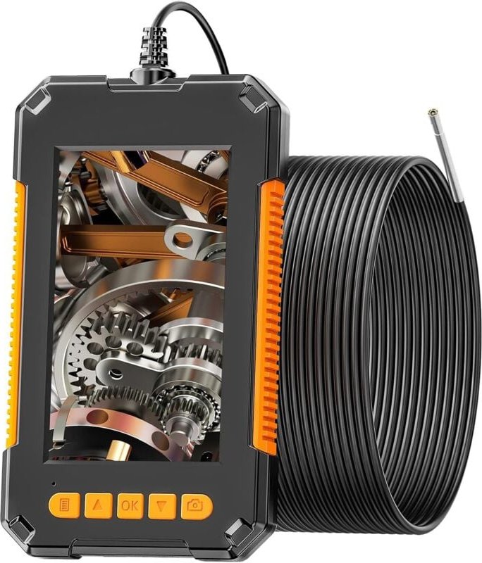 Thumbnail - Industrie-Endoskop, 1080P HD-Digital-Endoskop, 4,3-Zoll-Bildschirm, 8 mm IP67 wasserdichte Inspektionskamera mit 8 LED-L...