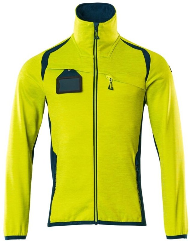 Mascot Fleecepullover mit Reißverschluss 19403 Gr. 2XL hi-vis gelb/dunkelpetroleum