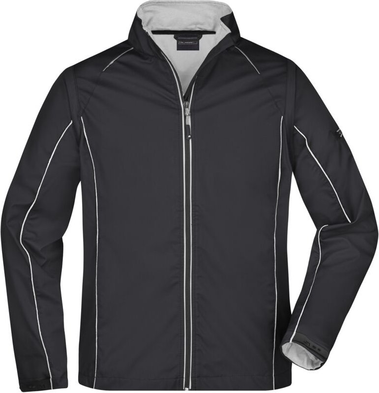 James & Nicholson Herren Zip-Off Softshell Jacke JN1122 Gr. L black/silver