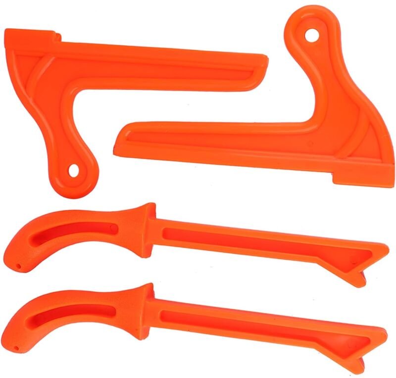 4-teiliges Sicherheits-Schiebestangen-Set, Handschutz für Tischkreissägen, Kreissägen, Tischlerwerkzeuge (hellorange), a...