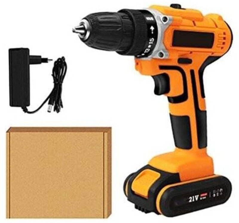 21V Akkuschrauber Bohrer Wiederaufladbare Lithiumbatterie Wasserdicht Tragbare Elektrische Haushaltsbohrmaschine - Ymyny