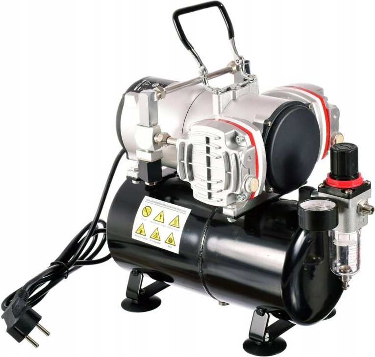 Thumbnail - 2-Kolben Airbrush-Kompressor mit 3L Tank AS-28A EFFICIENT