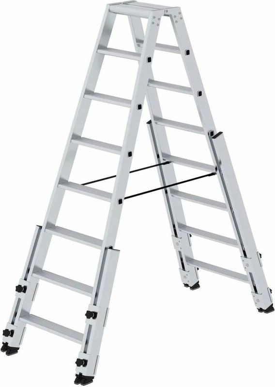 MUNK Stufen- Stehleiter treppengängig beidseitig begehbar 2x8 Stufen
