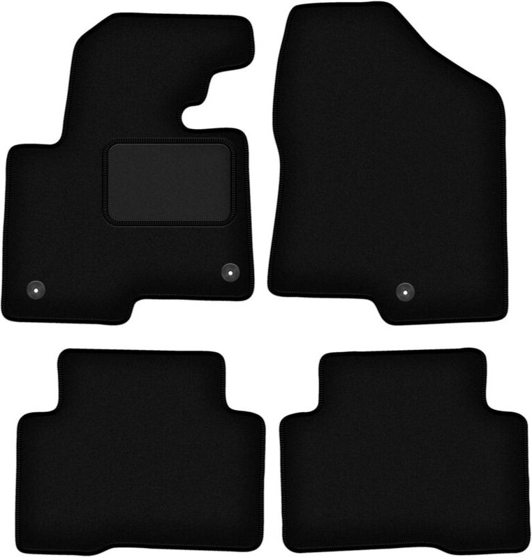 Schwarze Veloursmatten für: Hyundai SantaFe III SUV (2012-)