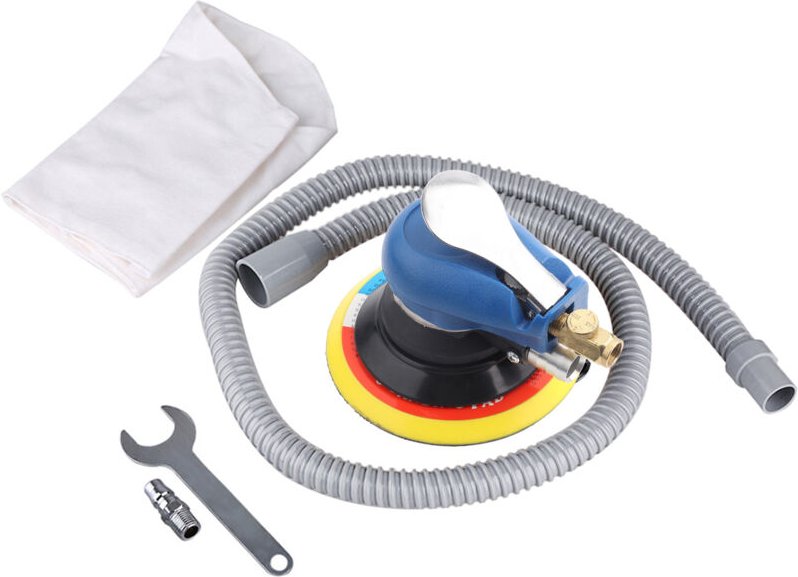 Schleifmaschine, stabiler und schneller Polierer mit Staubsammelrohr für Druckluftwerkzeuge mit 6 Zoll 150 mm Lager - Zo...