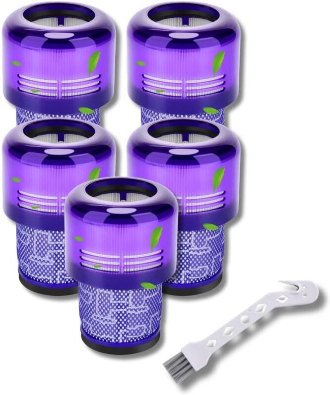 Ersatzteil - Lot de 5 Filtres Hepa compatible V11 V12 V15 avec brosse de nettoyage - Dyson