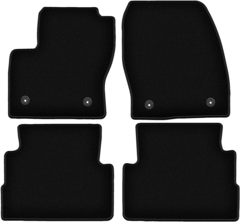 BASIC schwarze Veloursmatten für: Ford Kuga MK2 SUV (2012-2019)