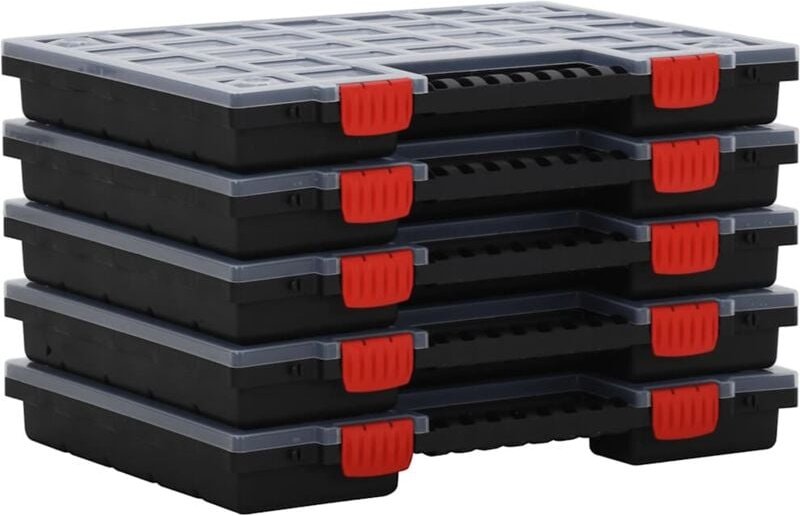 Sortimentskästen 5 Stk. 40x30x5 cm Polypropylen Vidaxl