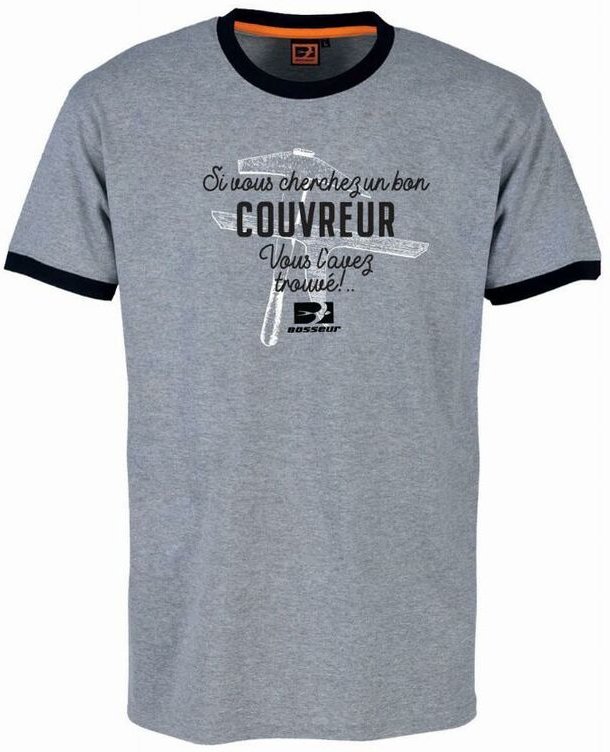 T-Shirt Couvreur Bosseur Grau meliert - Größe s - 11533-001