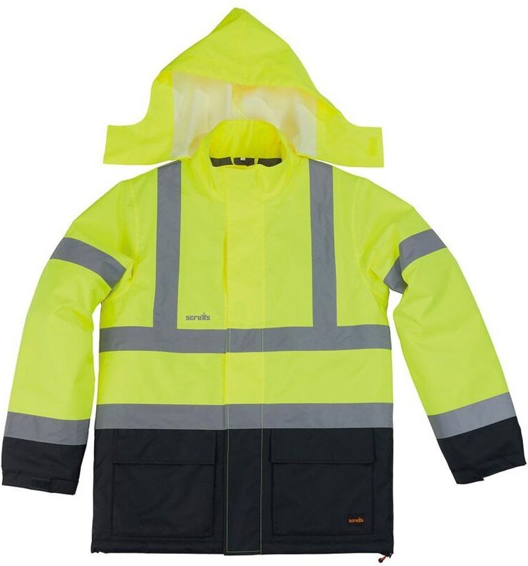 Wasserdichte Warnschutzjacke, signalgelb/blau Gr. XXXL