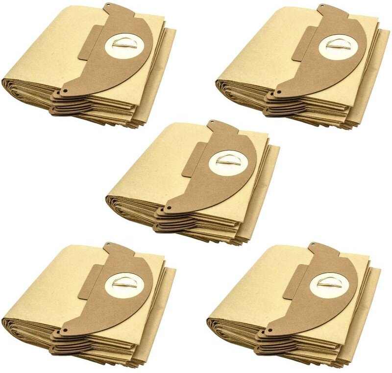 50x Staubsaugerbeutel Ersatz für Kärcher 6.904-143 für Staubsauger - Papier, braun - Vhbw