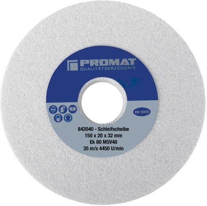 Schleifbockscheibe Ø300xB40x76mm 80 Form A Aluminiumoxid