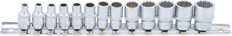 Bgs Technic - Steckschlüssel-Einsatz-Satz Zwölfkant Antrieb Innenvierkant 6,3 mm (1/4') sw 4 - 14 mm 13-tlg.