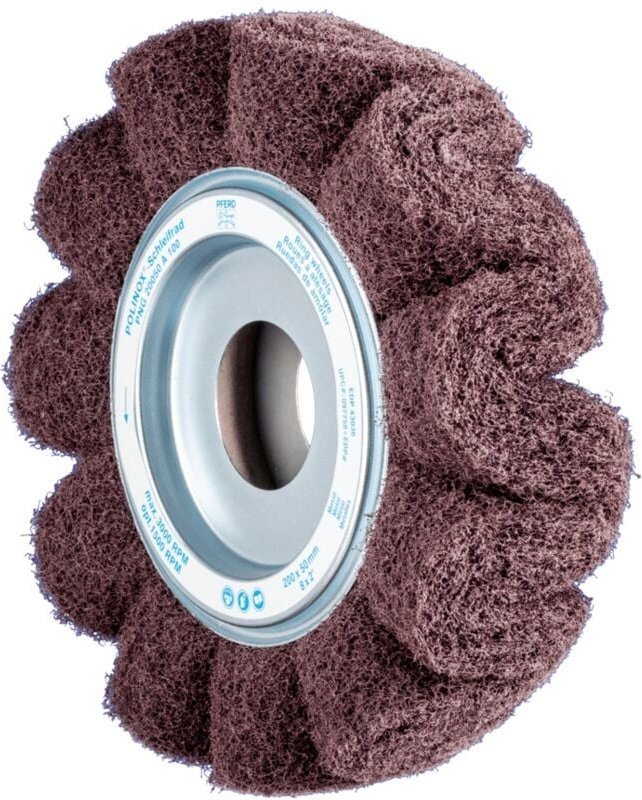 Thumbnail - PFERD TOOLS POLINOX Vlies-Schleifrad PNG Ø 200x50mm Bohrung-Ø 44 mm A100 für Feinschliff und Finish