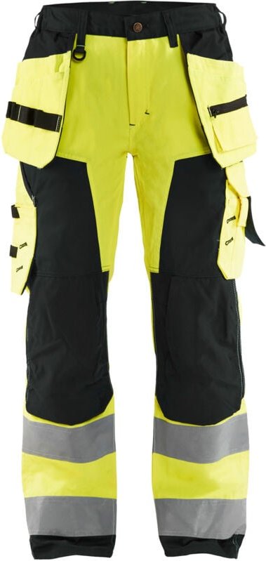 Thumbnail - Hochsichtbare Arbeitshose Damen 7156 - Neon Gelb/Schwarz 2XL - FR(50) - SE(C48) - Kurz