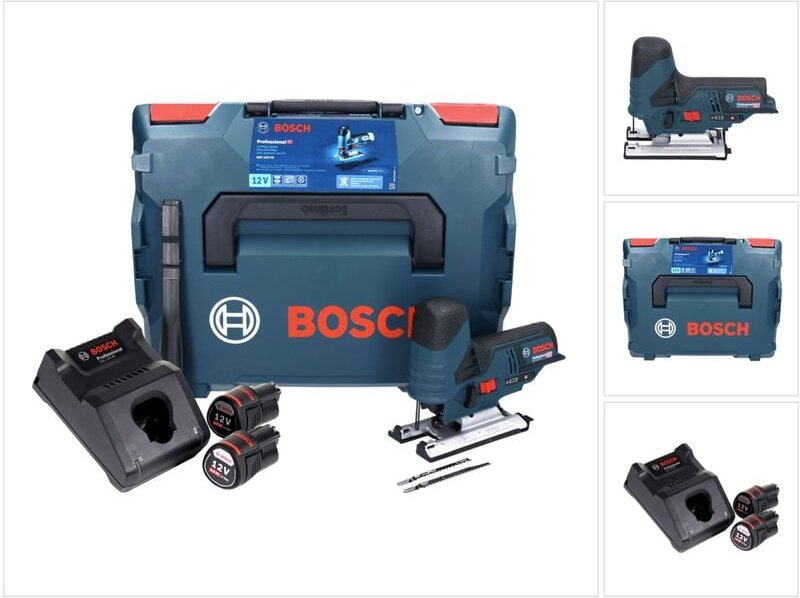 Gst 12V-70 Professional Akku Stichsäge 12 v + 2x Akku 3,0 Ah + Ladegerät + L-Boxx - Bosch