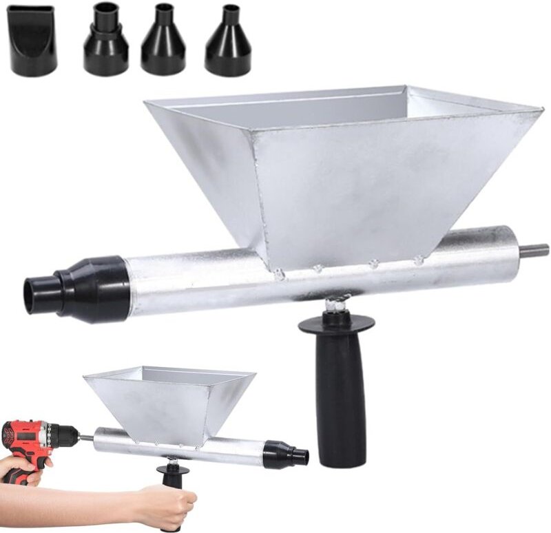 Zementkartuschenpistole, elektrische Mörtel-Fugenpistole, elektrische Zementpistole, Edelstahl-Zementmörtelpistole mit 4...