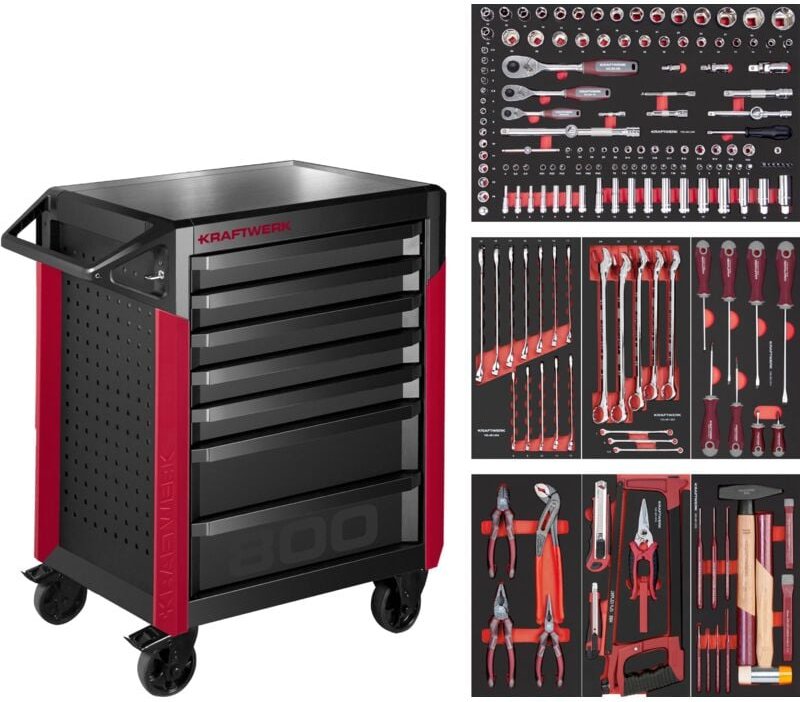 PRO LINE Werkstattwagen PT800 7 Schubladen 189-tlg.