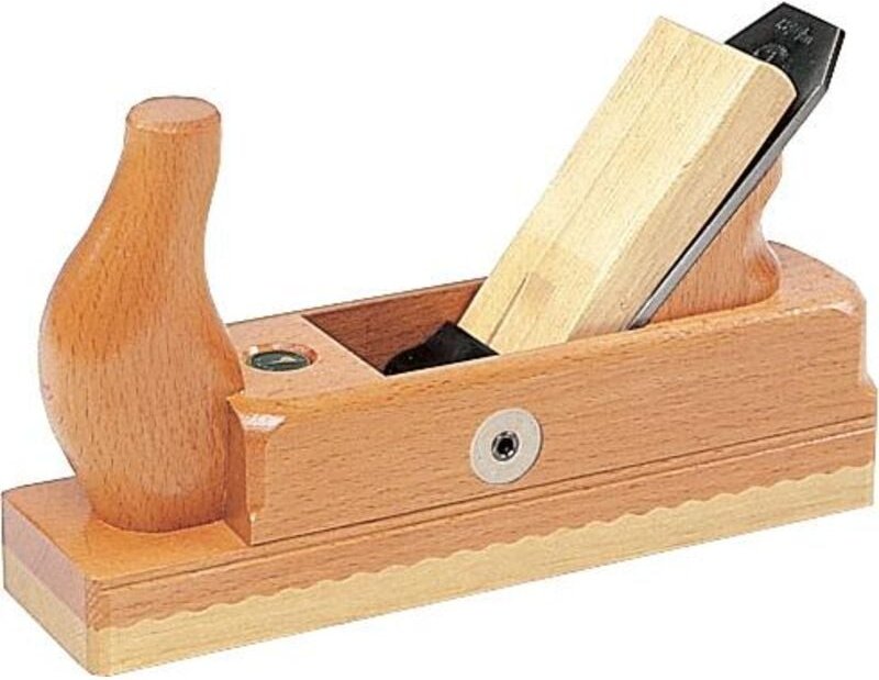 Ulmia - Holzhobel/Schlichthobel mit Weißbuchensohle/Einfacheisen, zum Abschlichten