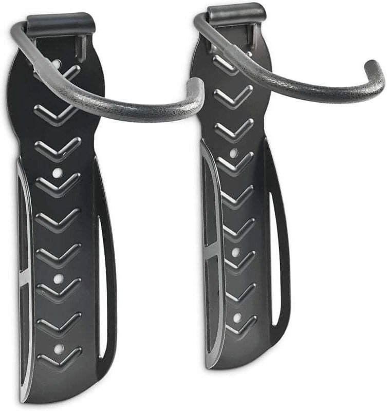 2-teilige Fahrrad-Wandhalterung, schwarz, 12x26,5x10 cm