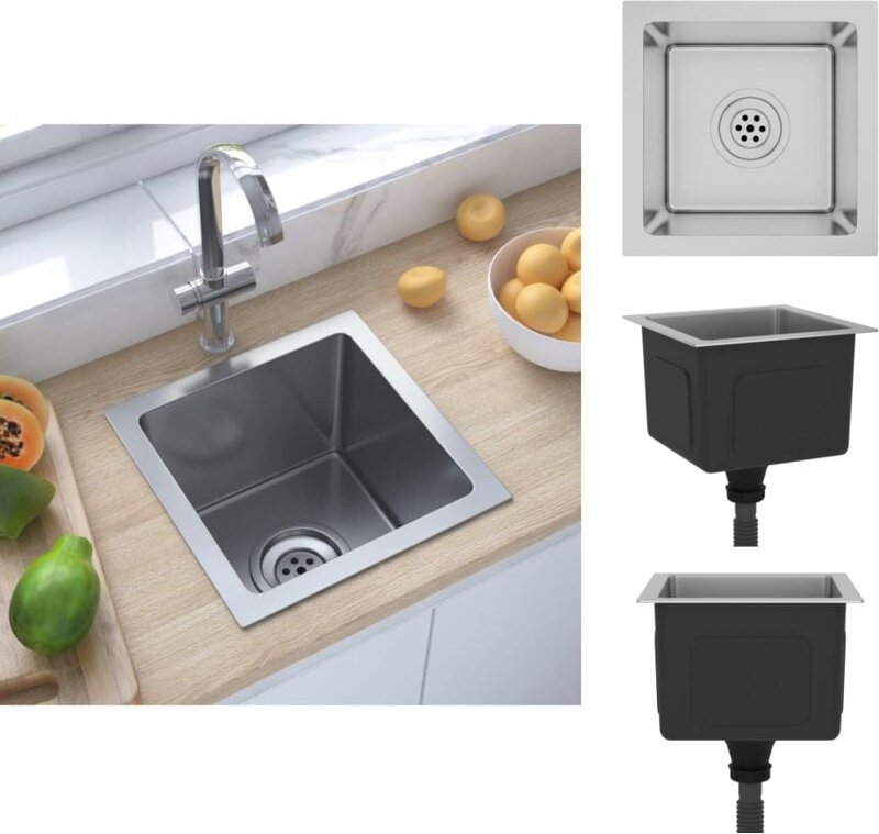 Vidaxl - Küchenspülen & Spülbecken - Living Handgemachte Einbauspüle Edelstahl - Silber