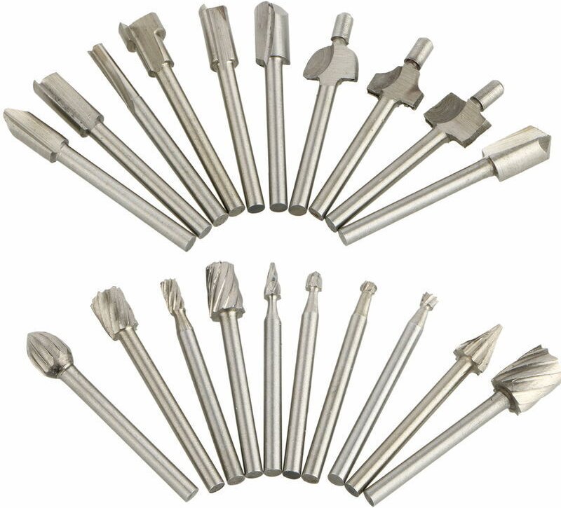 20er-Pack Dremel-Wolframkarbid-Fräser, Rotationsschleifer-Bohrer - Sollbry