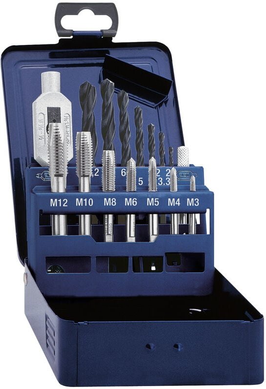 Exact - Eventus by 20334 Einschnittgewindebohrer-Set 15teilig metrisch Rechtsschneidend din 352 hss