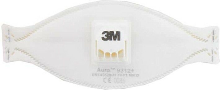 Aura Maske 3M 9312 faltbare Staub FFP1 mit Ventil