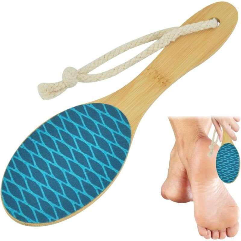 Lntyq - Pediküre-Fußfeile, Pediküre-Fußfeile für trockene oder raue Haut, Holz-Fußfeile, professionelle Pediküre für Füß...