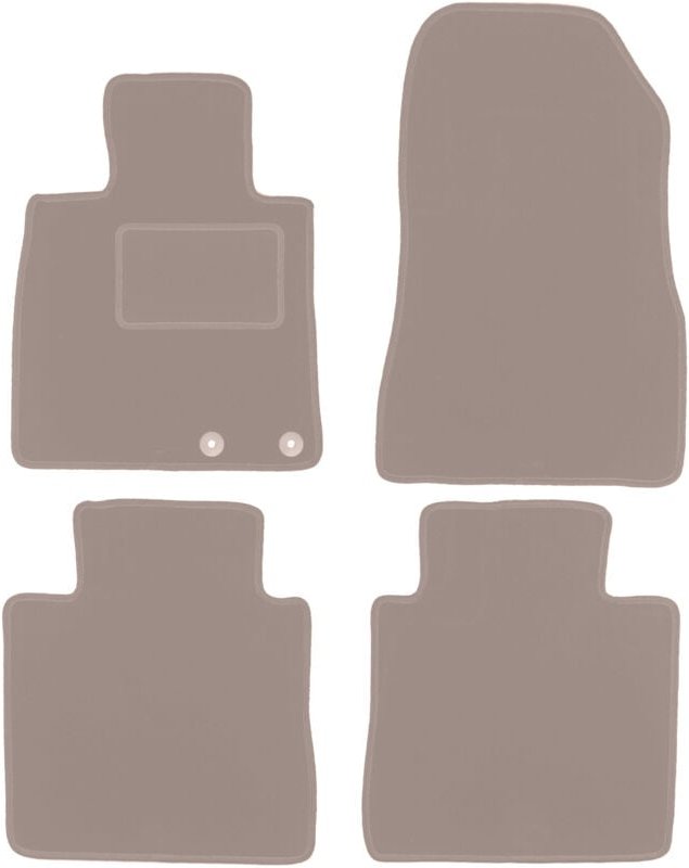 Beige Veloursmatten für: Nissan Note II Fließheck (2012-)