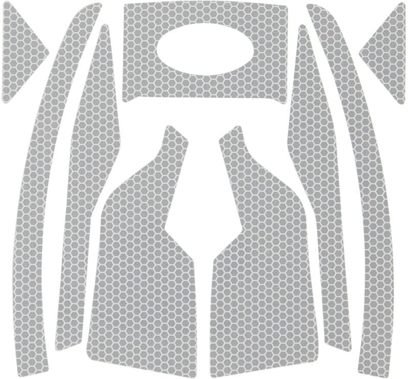 Satz mit 10 - CR2 reflektierende Aufkleber zum Anbringen an den Evo Vista Grau Helm