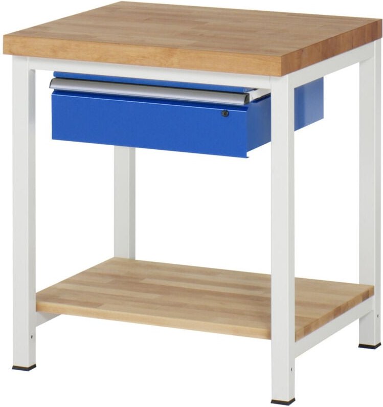 Werkbank Modell 8001 mit Ablageboden BxTxH 750x900x840mm - RAU