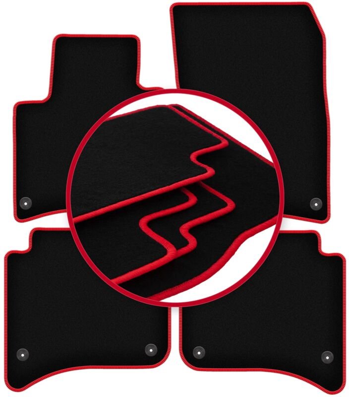 CARLUX-RED Autofußmatten für: Volkswagen Touareg II SUV (2010-)