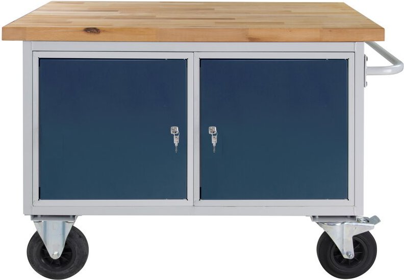 ADB - mobile Werkbank Tischwagen Rollwagen 2 Türen L1300xB600xH827 mm max. 500 kg
