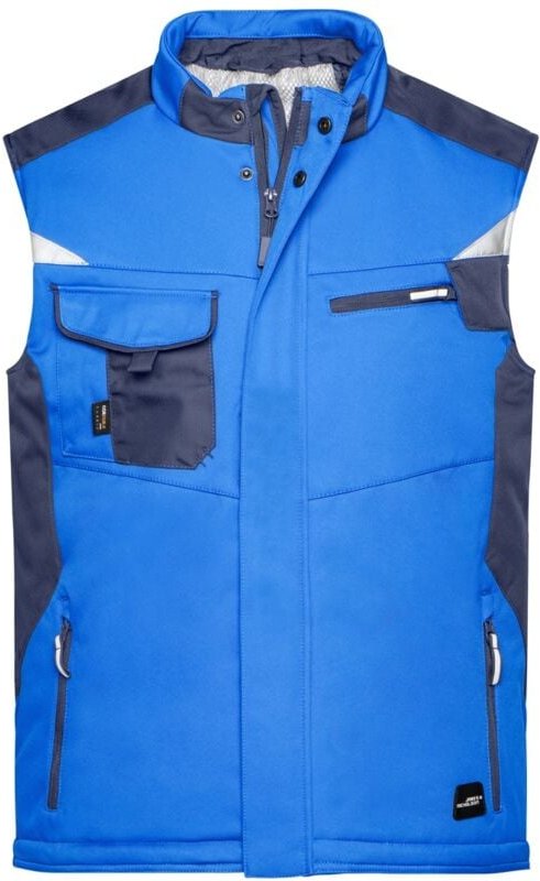 James&nicholson - Professionelle Softshellweste mit Innenfutter JN825 Gr. 4XL royal/navy