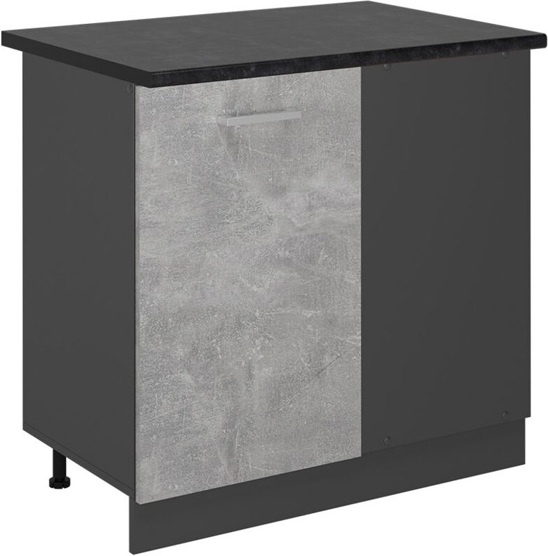 Vicco - Eckunterschrank R-Line, Beton, 86 cm , ap Anthrazit