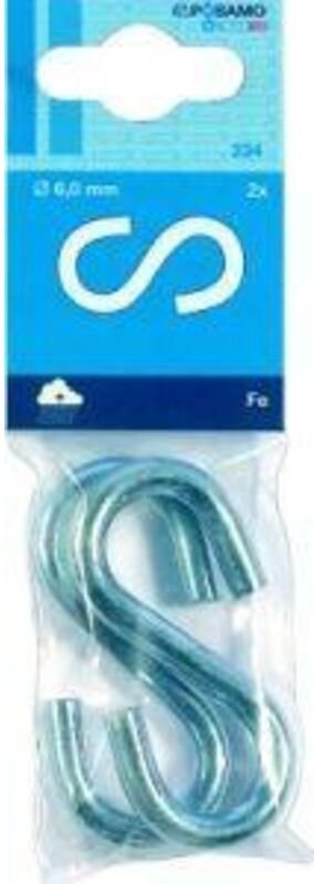 Pösamo Not S-Haken (sb) galZn 3,8mm