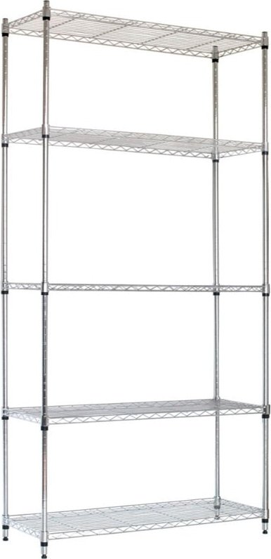 7house Metallregal mit 5 verstellbaren Böden, 182,8 x 91,4 x 35,5 cm, 400 kg