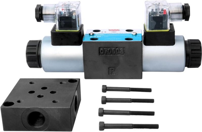 CETOP3/NG6 12-V-Magnetventil und Verteiler-Unterplatte