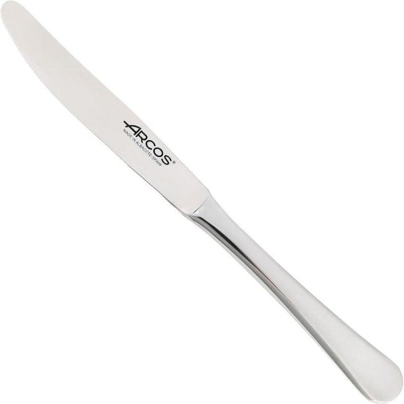 Arcos - Lisboa Serie - Messer de Dessert mit Perlschliff - Monoblock de una Stück in Edelstahl 100 mm - Farbe Silber