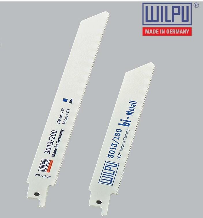 Säbelsägeblätter, Bi-Metall, 5 Stück, Metallsägeblätter, 3013/200, 200 x19 x0,9mm - Wilpu