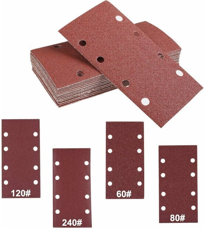 Ahlsen Schleifpapier, selbstklebendes Schleifpapier, Exzenterschleifer-Schleifmittel, 40 Stück Schleifblätter mit Klett-...
