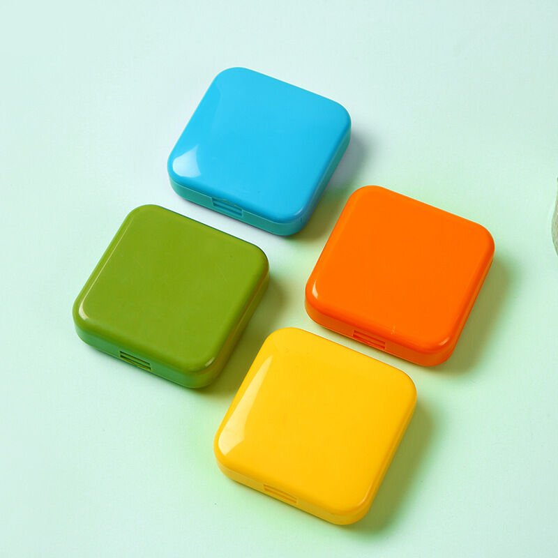 Shining House - Pillendose, 4-teilige tragbare Pillendose, Mini-Pillendose aus Kunststoff, Pillenaufbewahrungsbox, zur A...