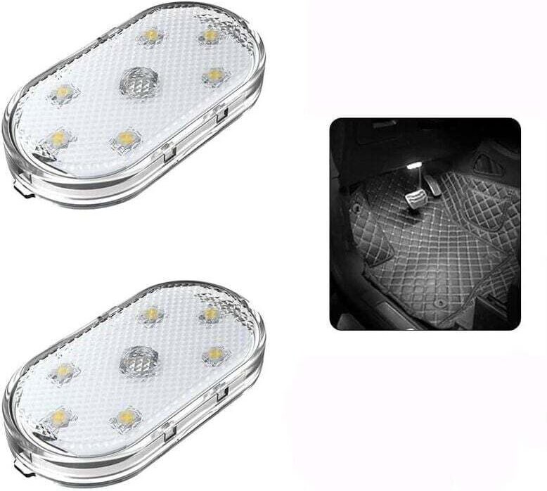 2 Stück Kofferraumleuchte, berührungsempfindliche magnetische Auto-Kuppelleuchte, tragbare Auto-Innenbeleuchtung für Aut...