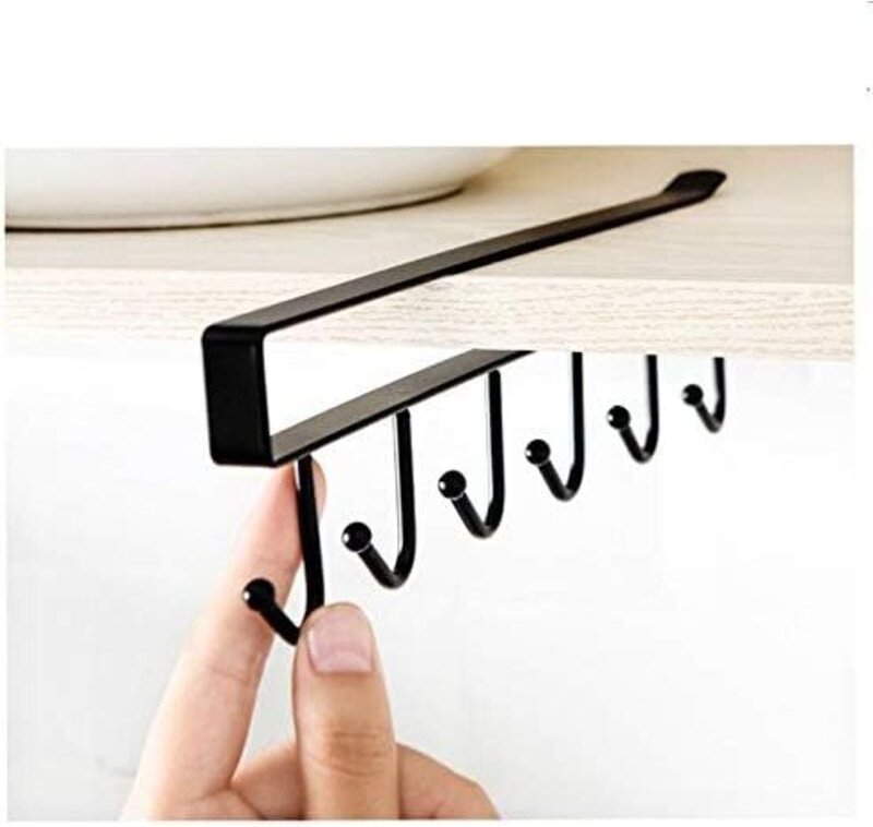 Thumbnail - 3er-Pack Haken für unter den Schrank, Getränkehalter, Weinglas-Organizer, Haken zur Aufbewahrung von Küchenutensilien, G...