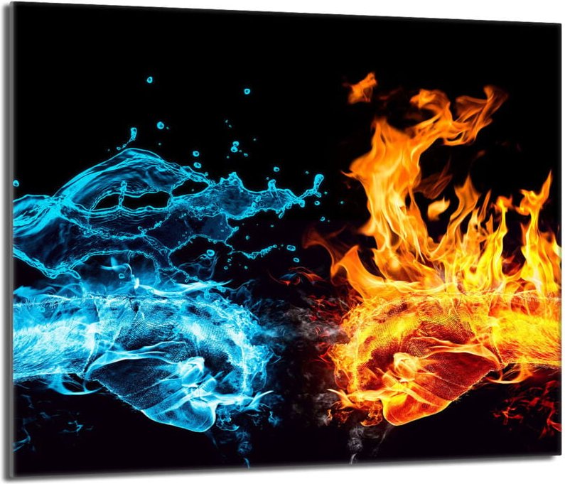 Glasschutzplatte für Herd 60x52 Fire